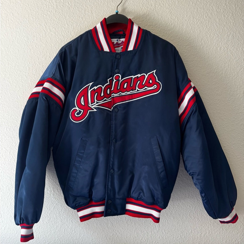 Vintage Authentic Starter Diamond Collection Cleveland Indians Jacket